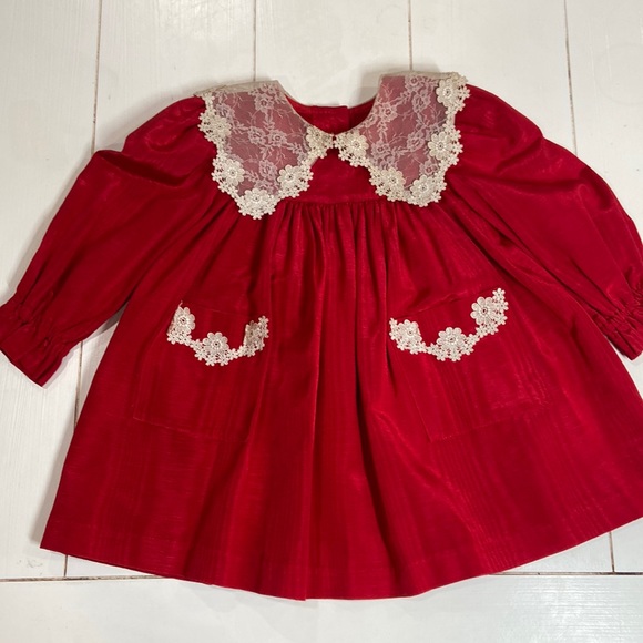 Storybook Heirloom Moire Toddler USA Made Dress - Picture 1 of 9